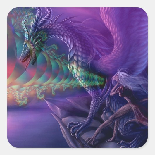 Geest van Licht en Duisternis Vierkante Sticker (Voorkant)