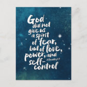 Geest van Liefde GEEN ANGST Christelijk Geloof Feestdagenkaart (Voorkant)