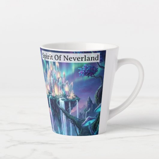 Geest Van Neverland Word Nooit Groot Gepersonalise Latte Mok (Rechts)
