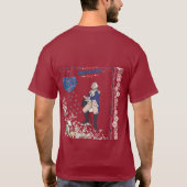 Geest van onafhankelijkheid gloeit donkerrood t-shirt (Achterkant)