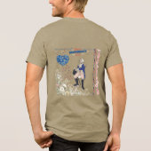Geest van Onafhankelijkheid Glow olijf Tri-Blend Shirt (Achterkant)