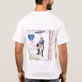 Geest van onafhankelijkheid Glow wit T-shirt (Achterkant)