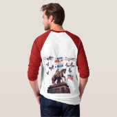 Geest van onafhankelijkheid rood t-shirt (Achterkant volledig)