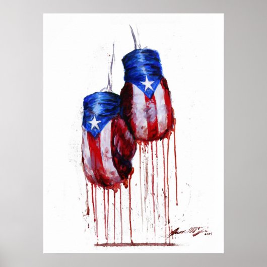 Geest van Puerto Ricaanse Boxing Poster (Voorkant)