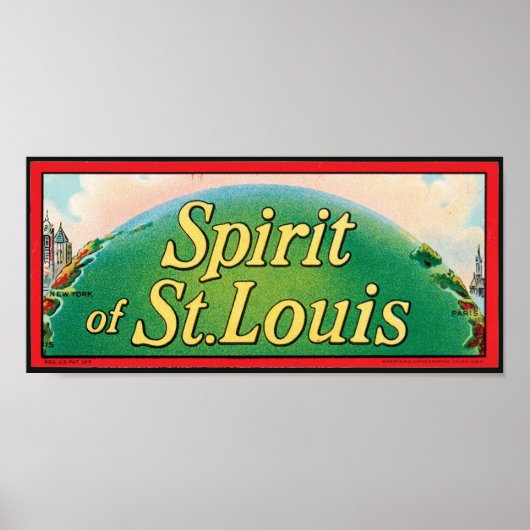 Geest van St. Louis Cigar Label Poster (Voorkant)