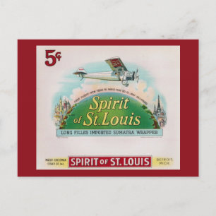Geest van St. Louis  Cigar Label Retro Briefkaart