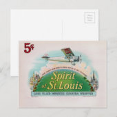 Geest van St. Louis  Cigar Label Retro Briefkaart (Voorkant / Achterkant)