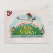 Geest van St. Louis  Cigar Label Retro Briefkaart (Voorkant)