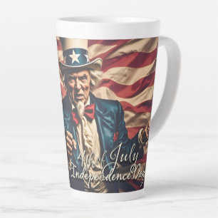 Geest van vrijheid in rood, wit en blauw latte mok