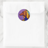 Geest van Wolf 3 door Piliero Ronde Sticker (Tas)