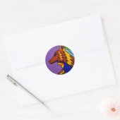 Geest van Wolf 3 door Piliero Ronde Sticker (Envelop)