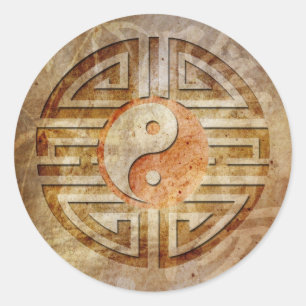 Geest van Yin & Yang Ronde Sticker