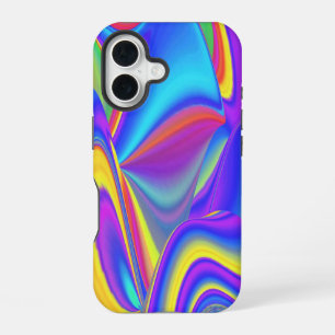 Geest van zomerbries, Abstracte 3D Regenboogkunst iPhone 16 Hoesje