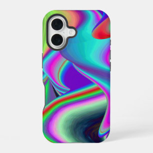 Geest van zomerse bries, Abstracte 3D Regenboogkun iPhone 16 Hoesje