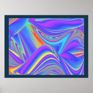 Geest van zomerse bries Abstracte 3D Regenboogkuns Poster