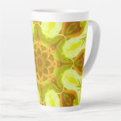 Geest van zonneblad abstract patroon latte mok (Rechterhoek)