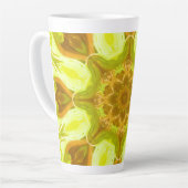 Geest van zonneblad abstract patroon latte mok (Linkerhoek)