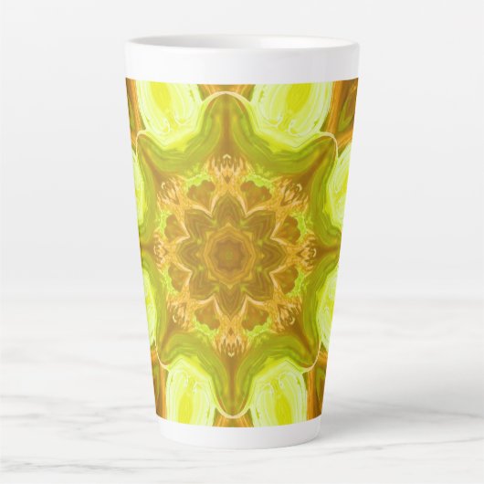 Geest van zonneblad abstract patroon latte mok (Voorkant)