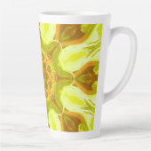 Geest van zonneblad abstract patroon latte mok (Rechts)