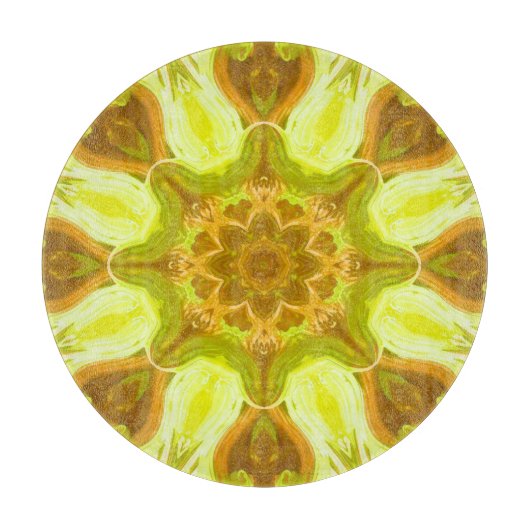 Geest van zonneblad abstract patroon  snijplank (Voorkant)