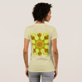 Geest van zonneblad abstract patroon t-shirt (Achterkant volledig)