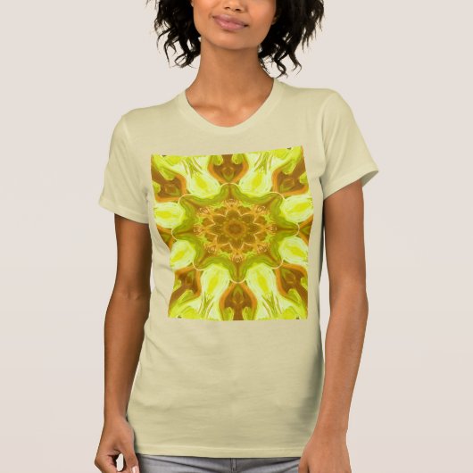 Geest van zonneblad abstract patroon t-shirt (Voorkant)