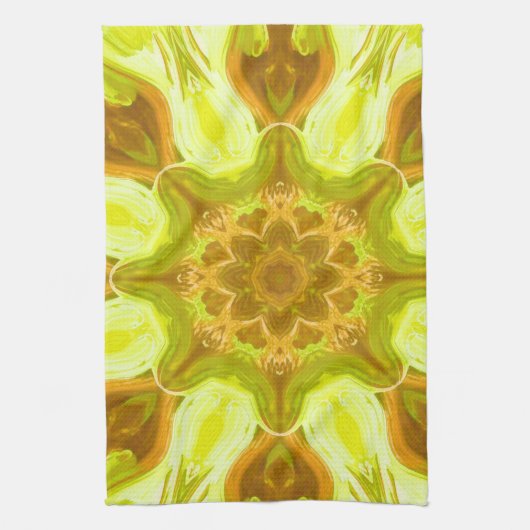 Geest van zonneblad abstract patroon  theedoek (Verticaal)