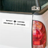 GEEST VERENIGT, RELIGIE Scheidt Bumpersticker (Op Truck)