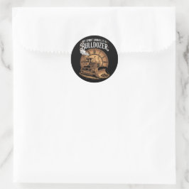 Geestdier Bulldozerbestuurder Grondverzetmachine V Ronde Sticker