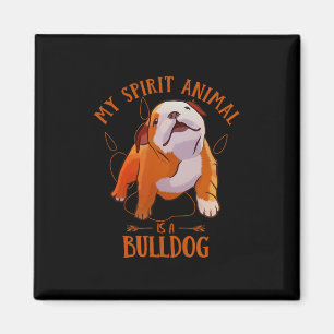 Geestdier Is Een Engelse Bulldog Leuke Puppy Liefd Magneet