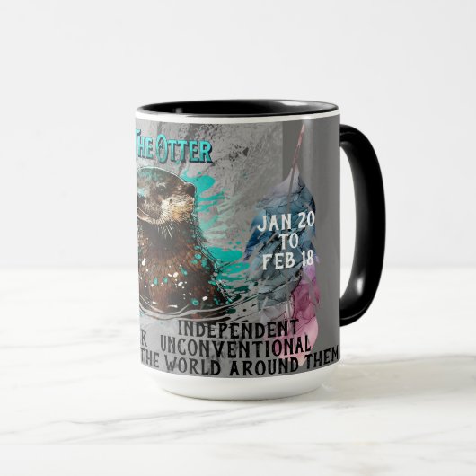 "Geestdier" Otter Jan - Feb Koffiemok Mok (Voorkant rechts)