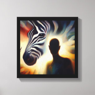 Geestdier Zebra 2 Canvas Afdruk