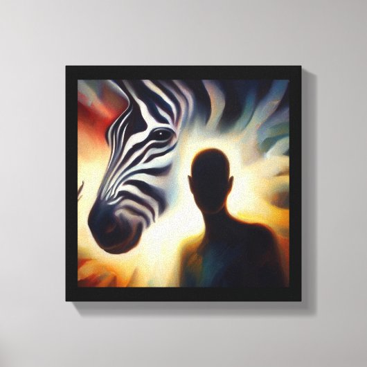 Geestdier Zebra 2 Canvas Afdruk (Voorkant)