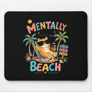 Geestelijk Aan Het Strand Grappige Kat Zomer Doodl Muismat
