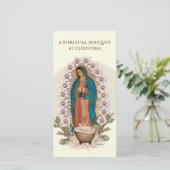 Geestelijk Boeket Katholiek Gebed Guadalupe Holida Feestdagenkaart (Staand voorkant)