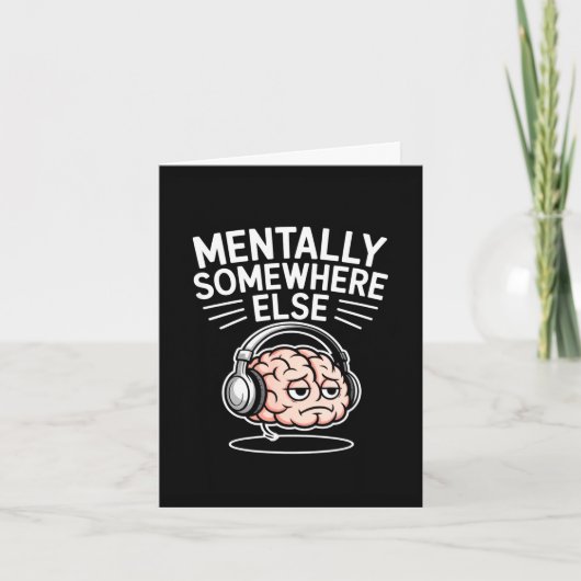 Geestelijk ergens anders grappig introvert brein  kaart (Voorkant)