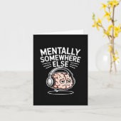 Geestelijk ergens anders grappig introvert brein  kaart (Gele Bloem)