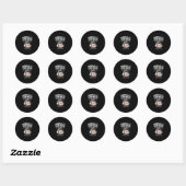 Geestelijk ergens anders grappige introvert brein ronde sticker (Vel)