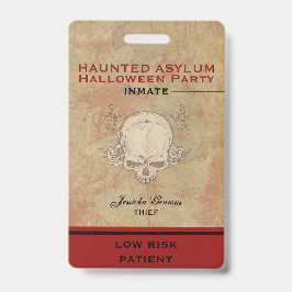 Geestelijk gestoorde Halloweenfeest gevangene 2 Badge