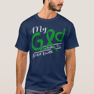 Geestelijk gezondheidsbewustzijn Mijn God is hieri T-shirt