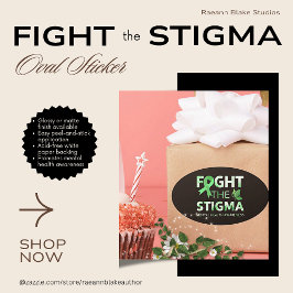 Geestelijk gezondheidsbewustzijn Ovale Sticker