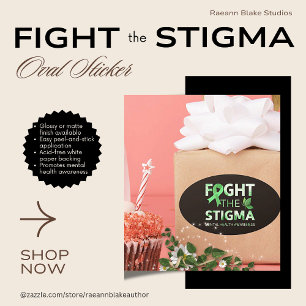 Geestelijk gezondheidsbewustzijn Ovale Sticker