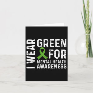 Geestelijk gezondheidsbewustzijn We Draag Groene G Kaart