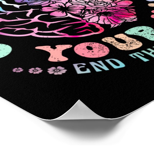 Geestelijk gezondheidsbewustzijn Wees vriendelijk  Poster (Hoek)