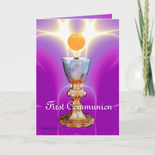 GEESTELIJK LICHT 1e Heilige Communie / Doop Bedankkaart