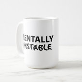 Geestelijk onstabiel koffiemok (Voorkant links)