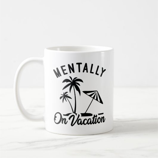 Geestelijk op vakantie koffiemok (Links)