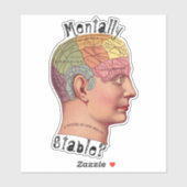 Geestelijk stabiele contouren Sticker (Vel)