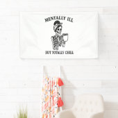 Geestelijk ziek maar heel koud Halloween Spandoek (Insitu)