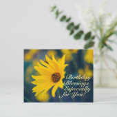 Geestelijke geelbloem briefkaart (Staand voorkant)